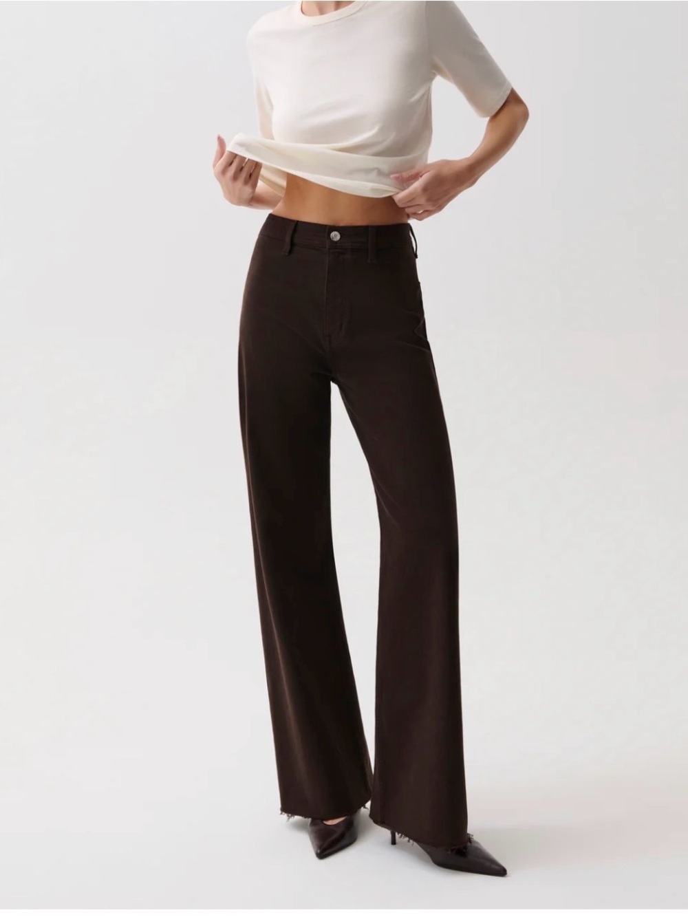 Pistola Penny High-Rise Wide Leg Jean - Mocha
